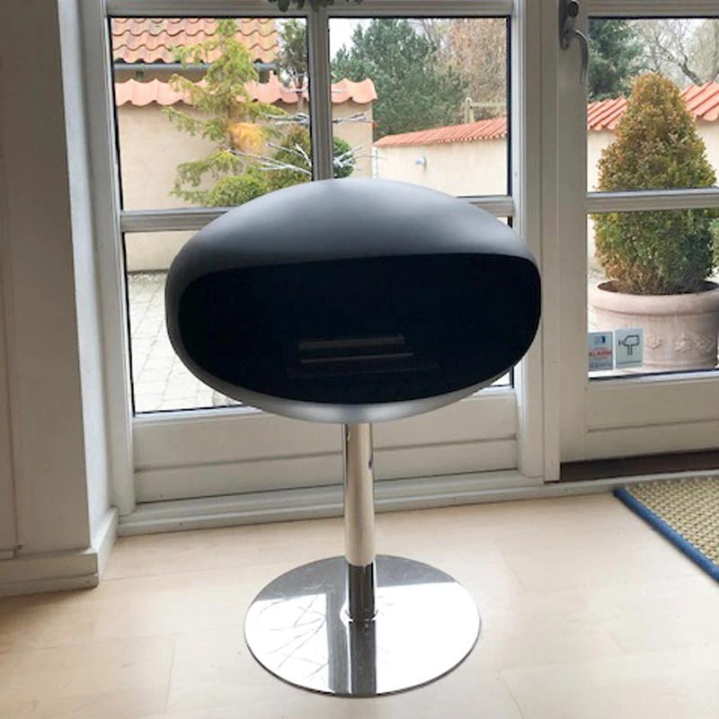 Cocoon Pedestal mit Stahlsockel - Schwarz