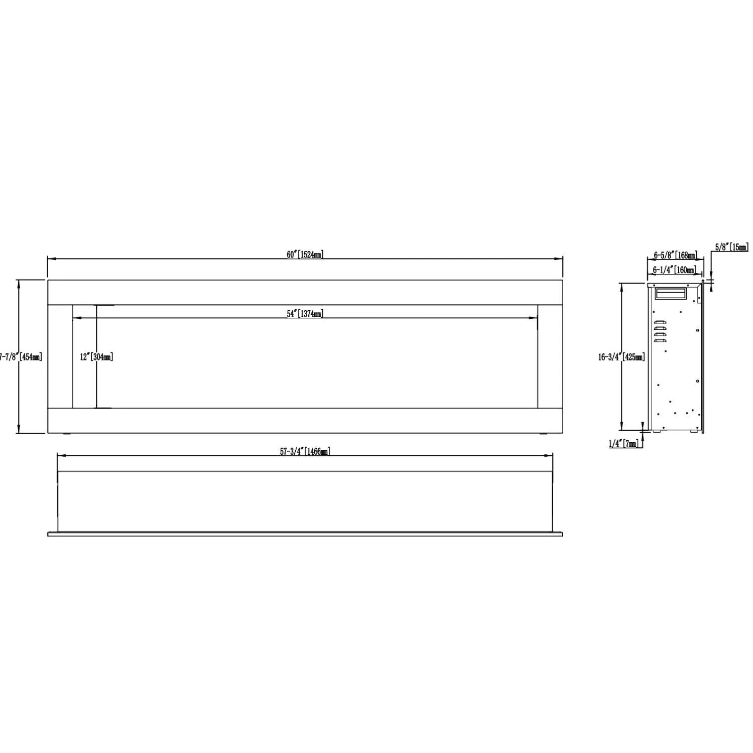 Aflamo Diamond 152 cm Electric Fireplace