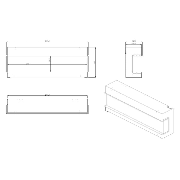 Vivente Plus 150 - Built-in Electric Fireplace