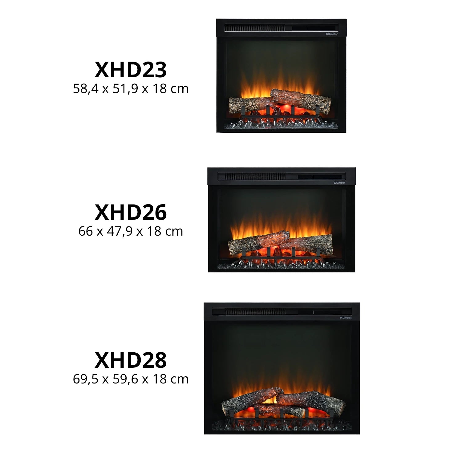 XHD Electric Firebox - Einsatz in mehreren Größen