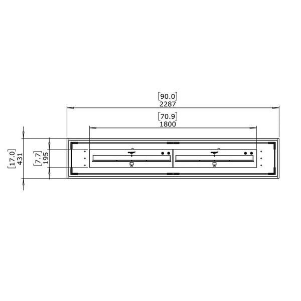 Kamineinsatz Linear 90