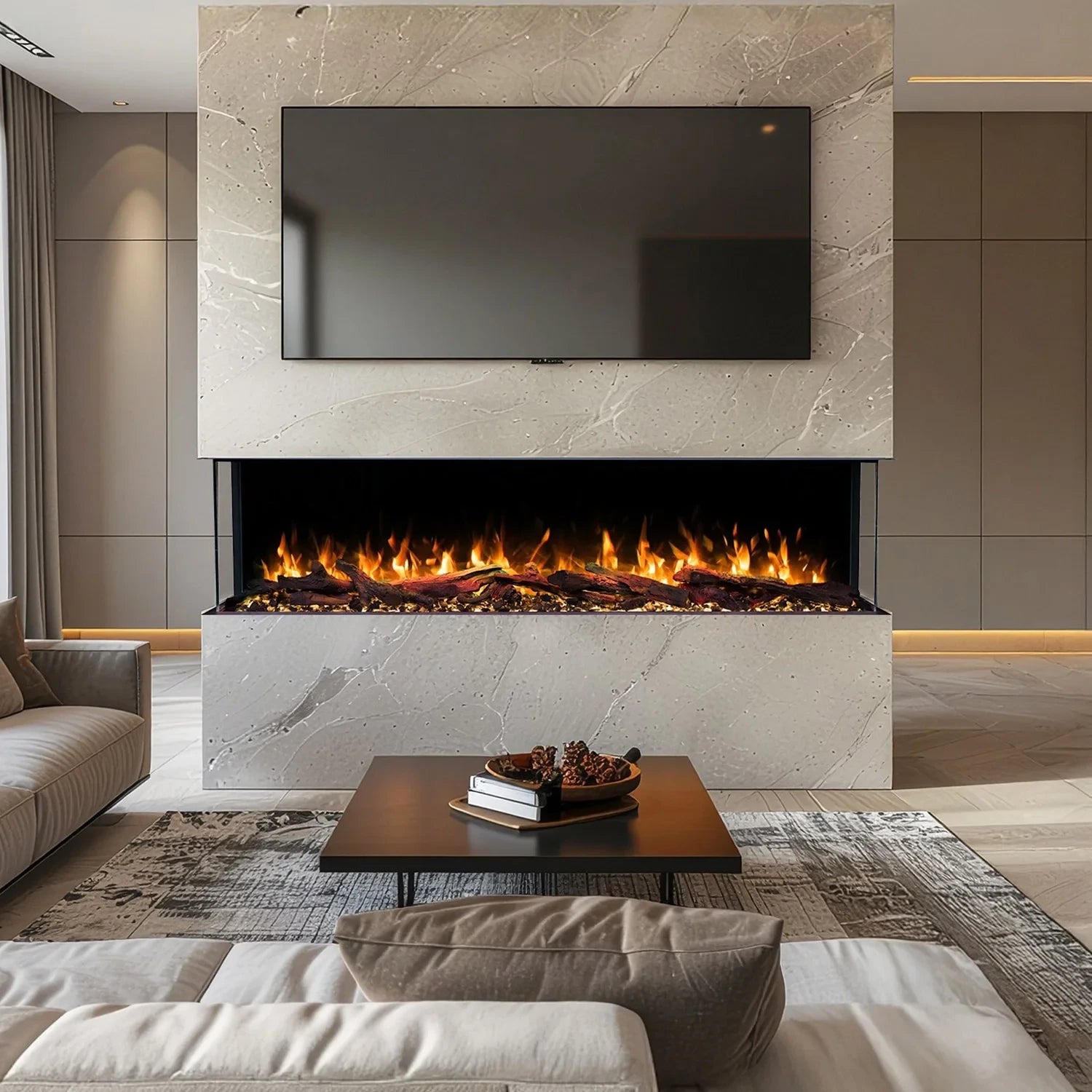 Solis 180 Recessed Electric Fireplace