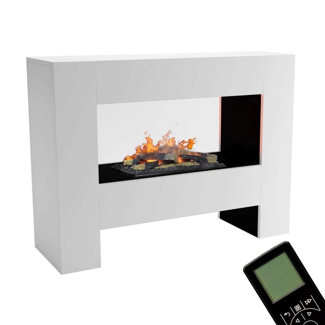 Fallada White - OMC 600 | Freestanding Water Vapour Fireplace