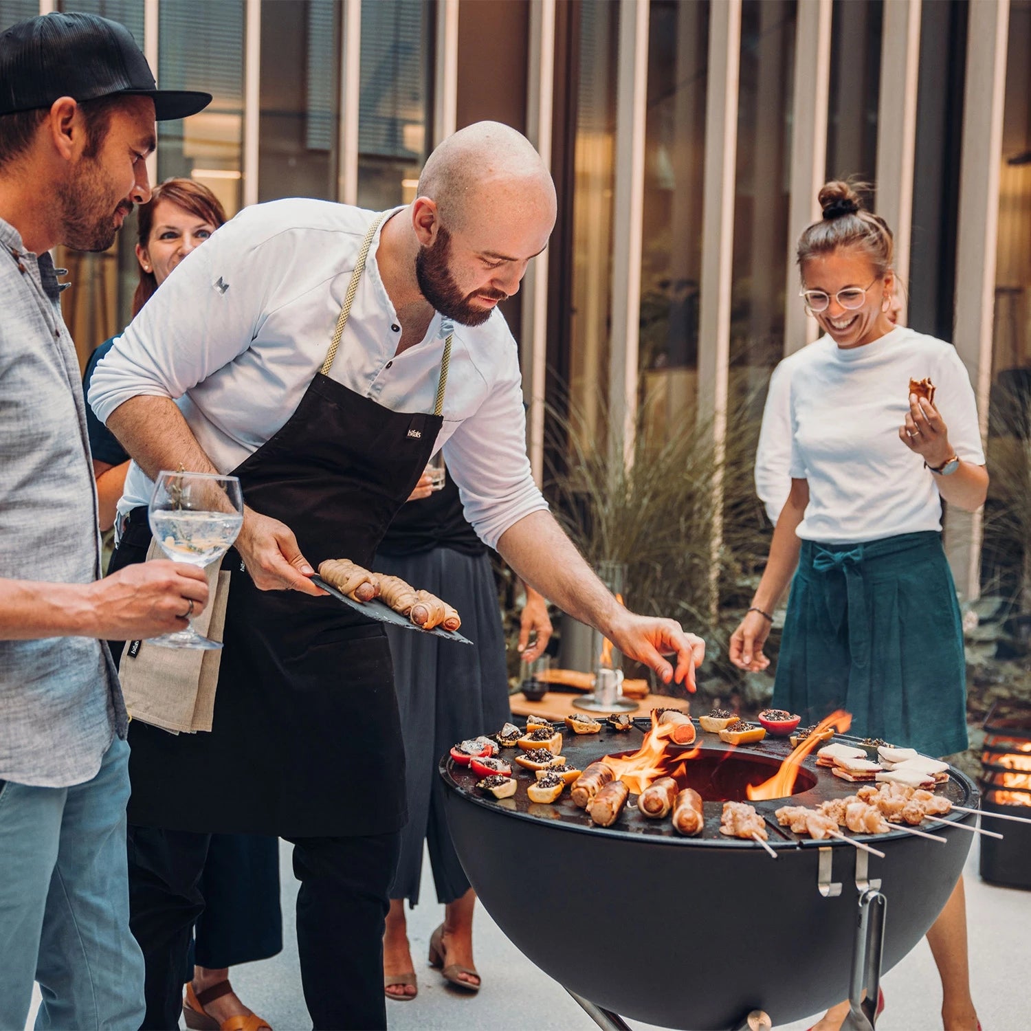 BBQ-Feuer im Freien