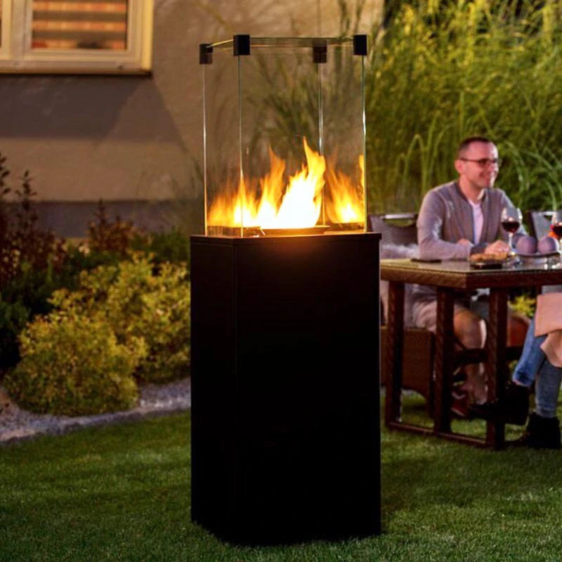Deluxe Patio Gas-Feuerstelle für draußen - schwarz