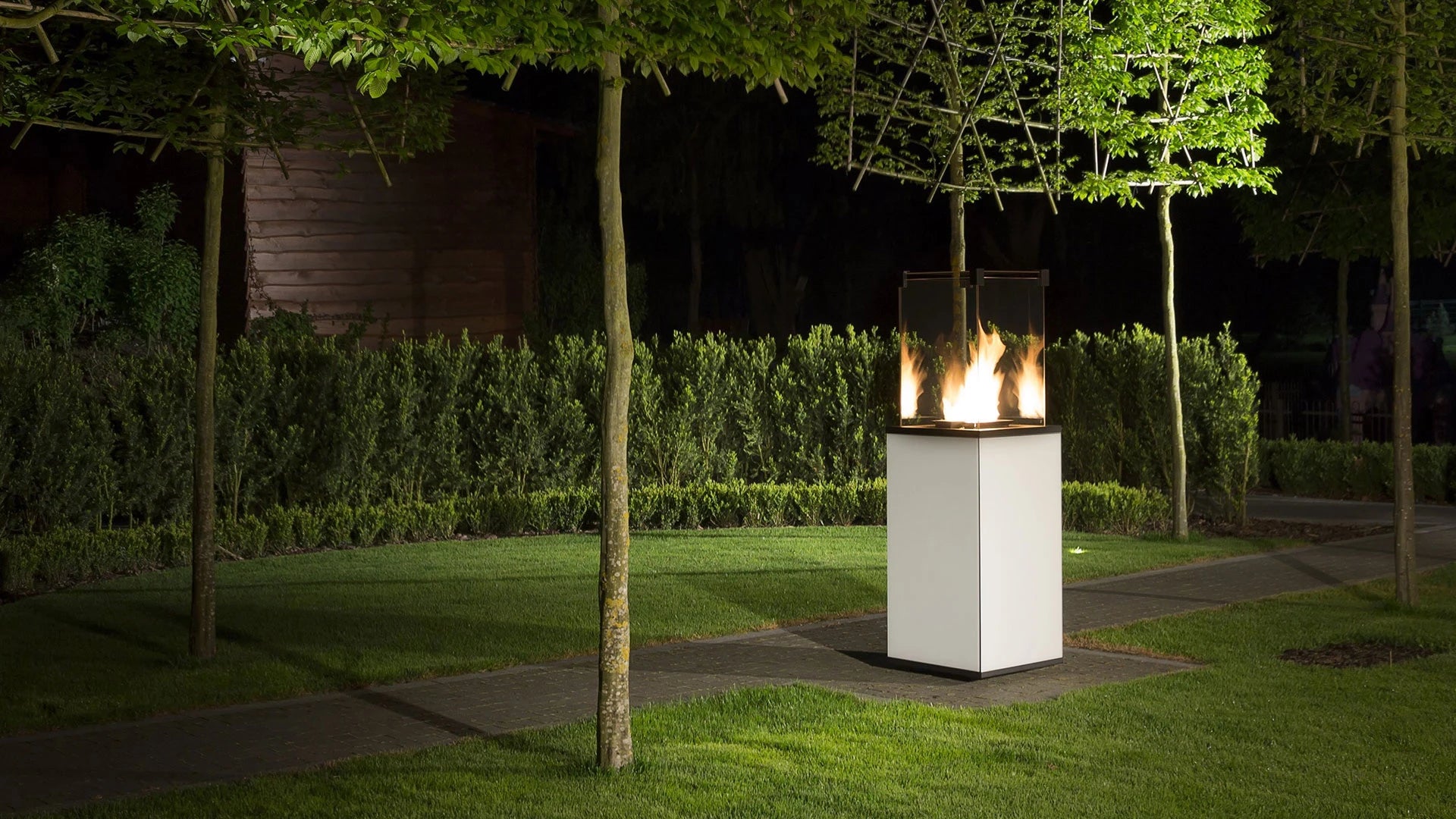 Deluxe Patio Gas-Außenkamin - weiß