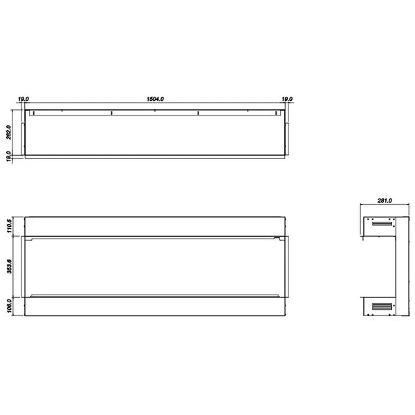 Glazer 1500 - Eingebauter Elektrokamin