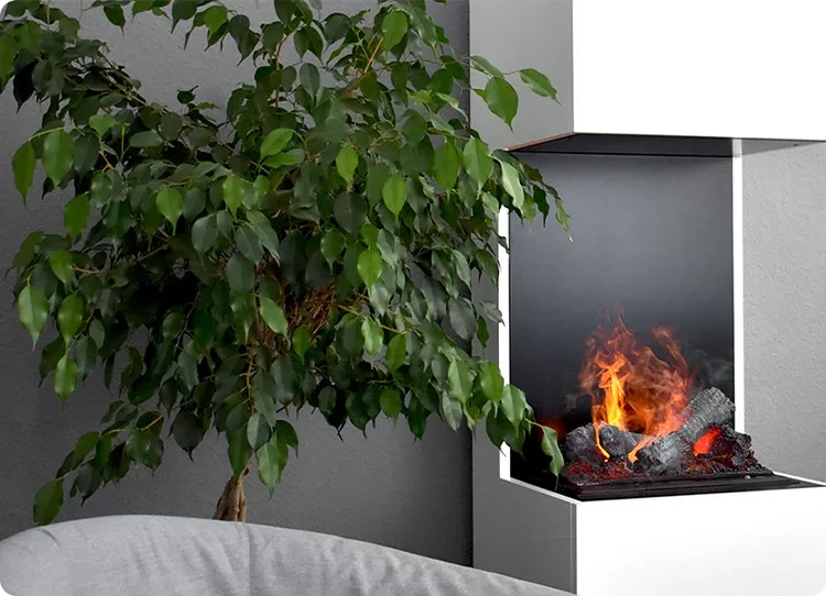 Glow Fire Beethoven White Opti-myst fireplace