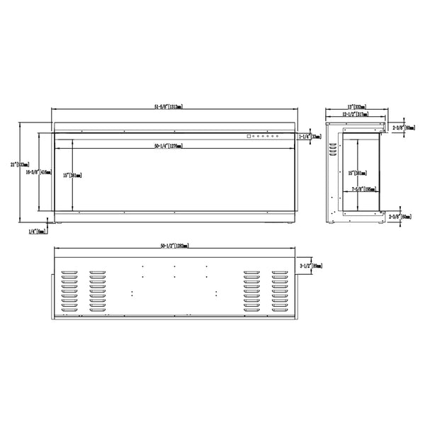 Aflamo Guld 132 cm elektrisk pejs