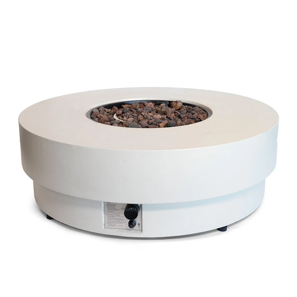 Estate Rund 105 Oyster Beige – Runder Gas-Feuertisch