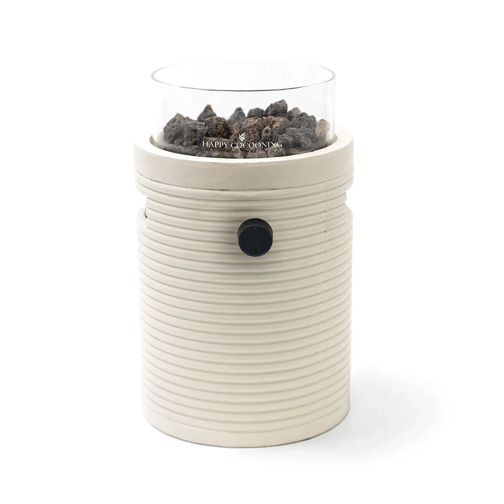 Lumi Groove Auster Beige – Gas-Tischkamin