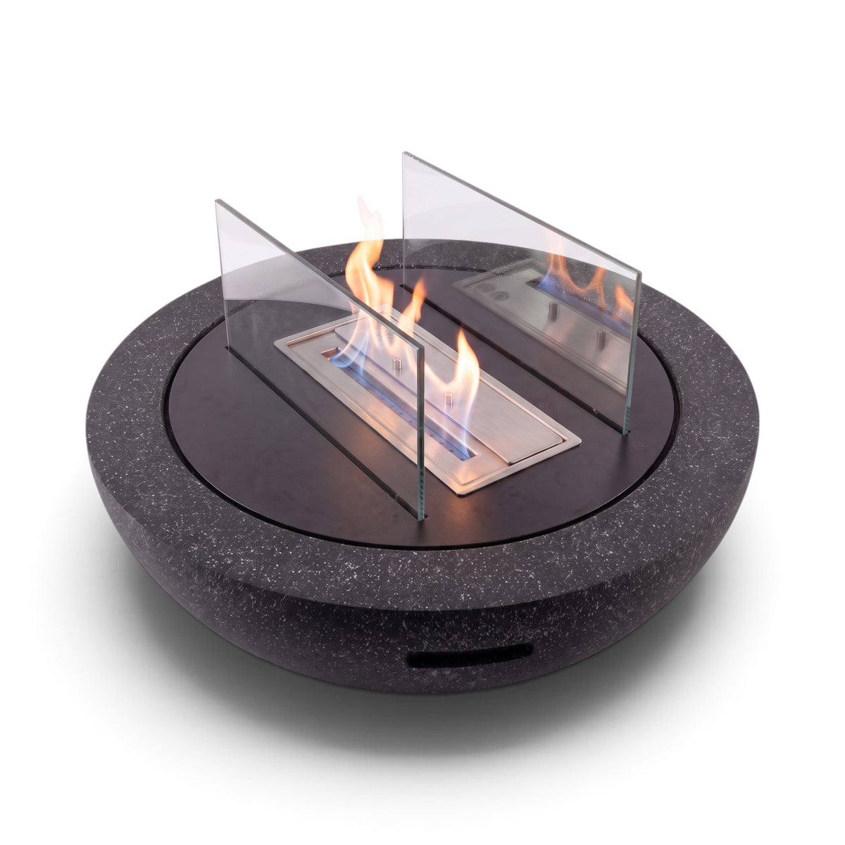 LUMA – Granitschwarz – Outdoor-Bioethanol-Kamin