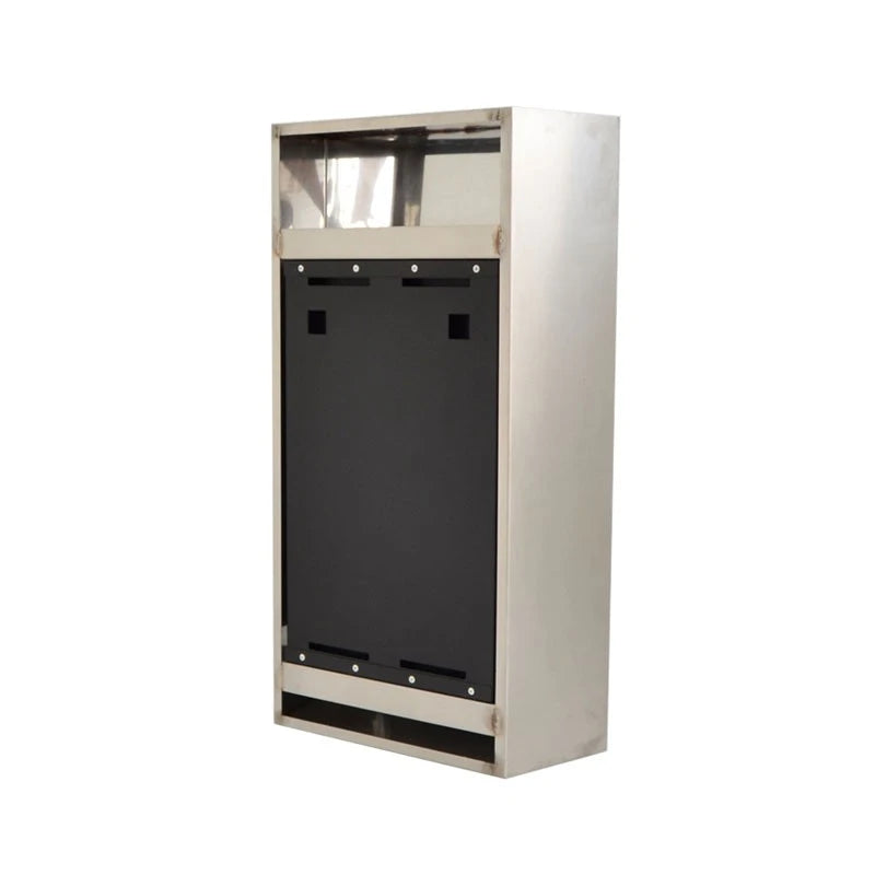 Hoher Bioethanol-Wandkamin - Silber