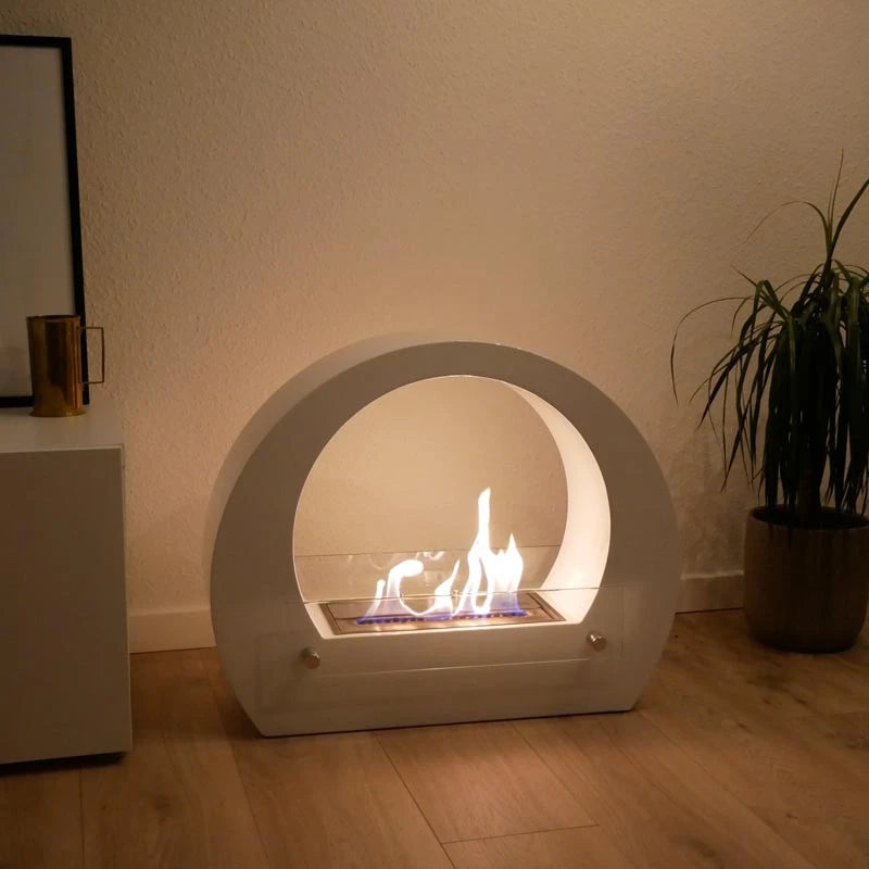 Dallas - Bioethanol-Kamin mit Bogen - Weiß