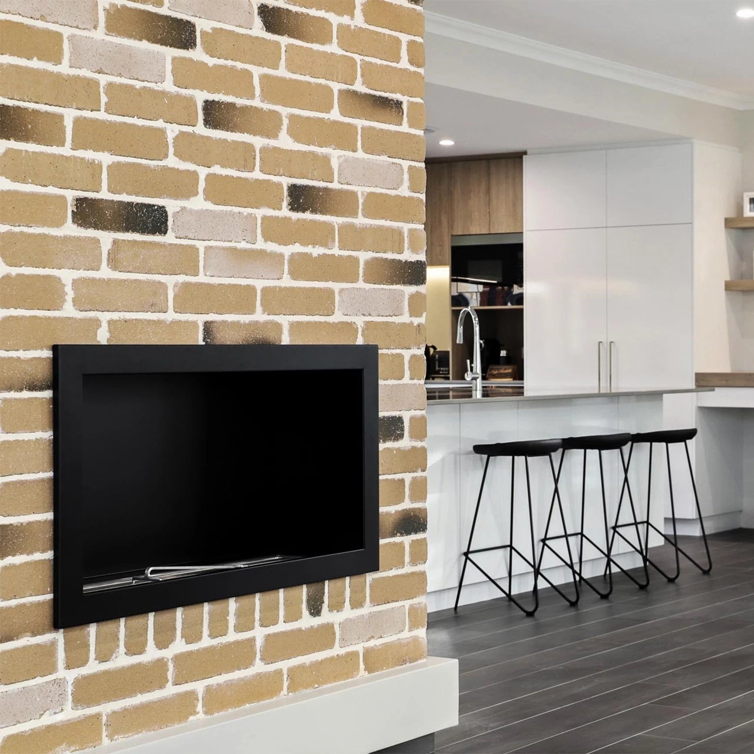 Icon Fires Slimline Firebox SFB1350 - Schwarz
