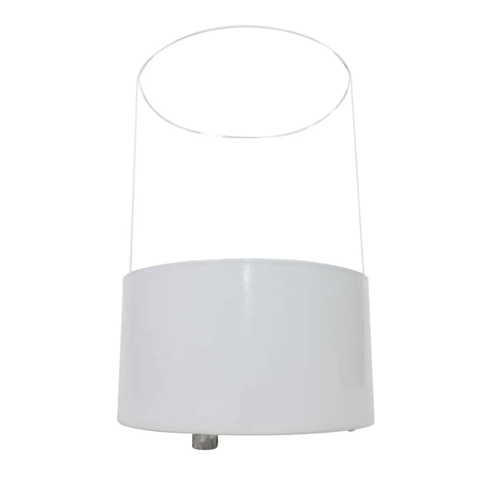 Runder Tisch Kamin - weiß