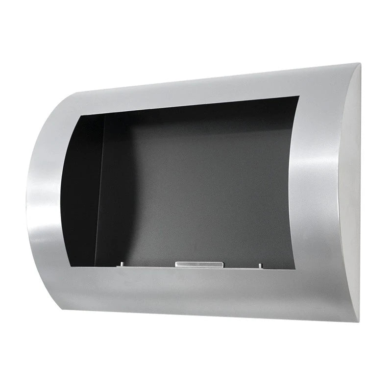 Ocean - Bioethanol-Wandkamin in silber