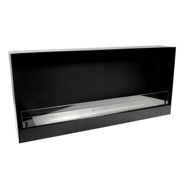 140 cm Einbaukamin - Schwarz