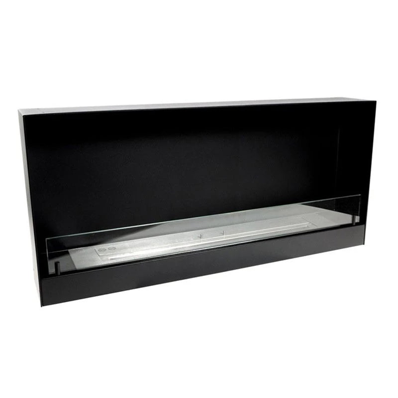 140 cm Einbaukamin - Schwarz