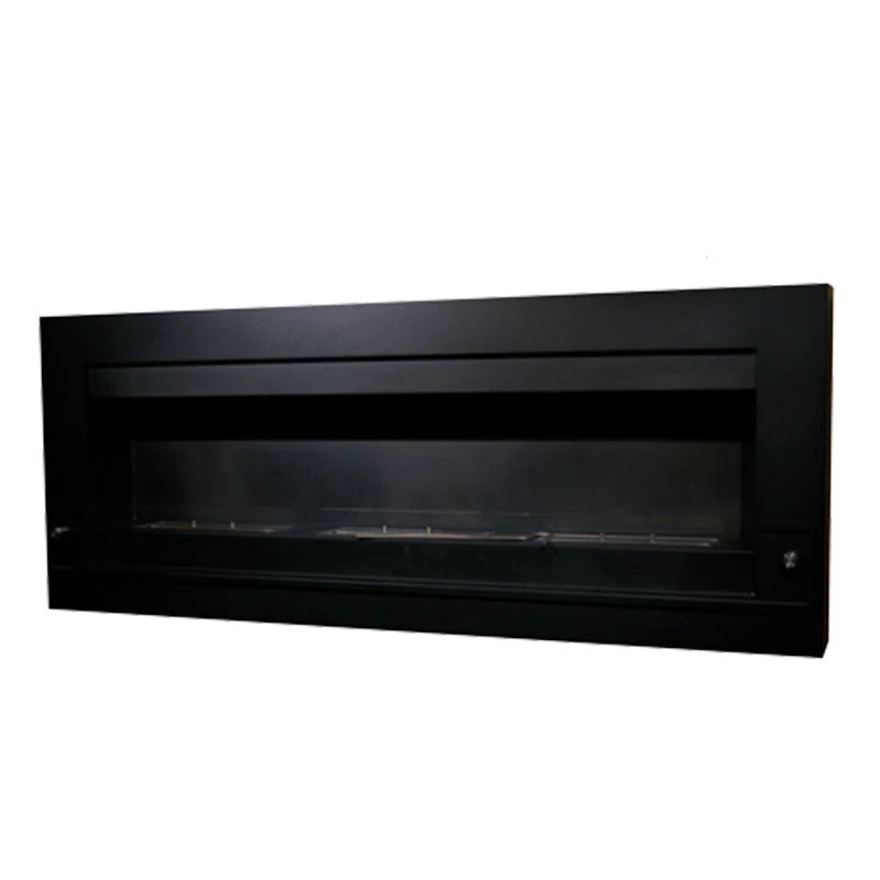 Wall Mounted Bioethanol Fireplace in Black