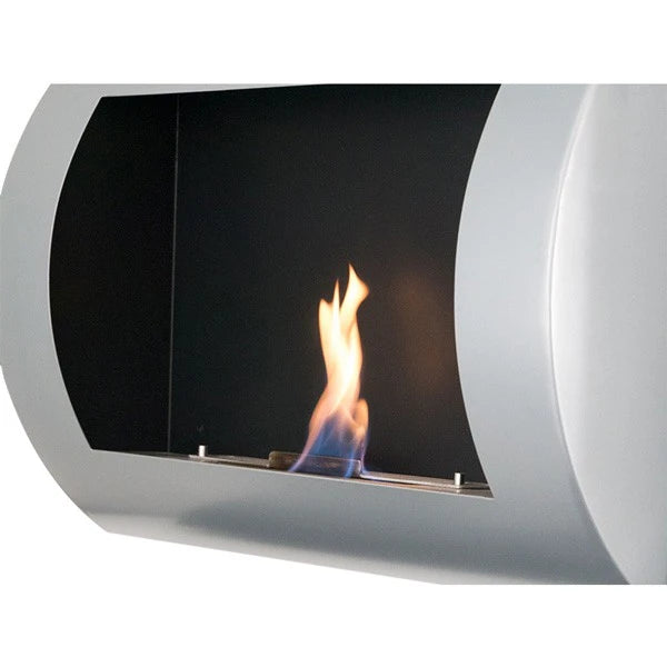 Ocean - Bioethanol-Wandkamin in weiß