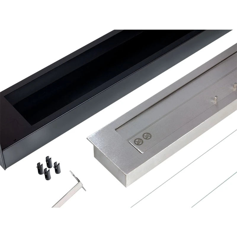 60 cm Einbaukamin - Schwarz