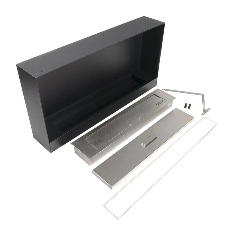 100 cm Einbaukamin - Schwarz