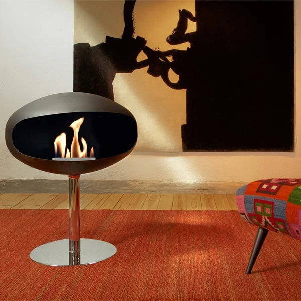 Cocoon Pedestal mit Stahlsockel - Schwarz