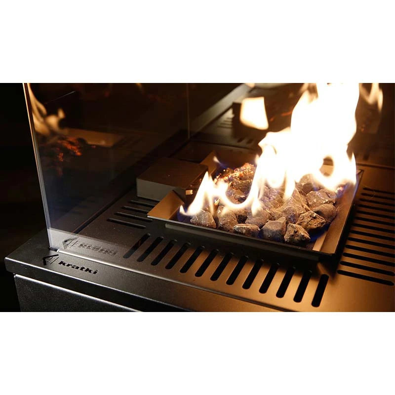 Deluxe Patio Gas-Feuerstelle für draußen - schwarz