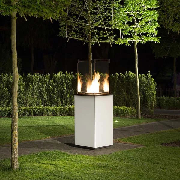 Deluxe Patio Remote Outdoor Gaskamin - Weiß