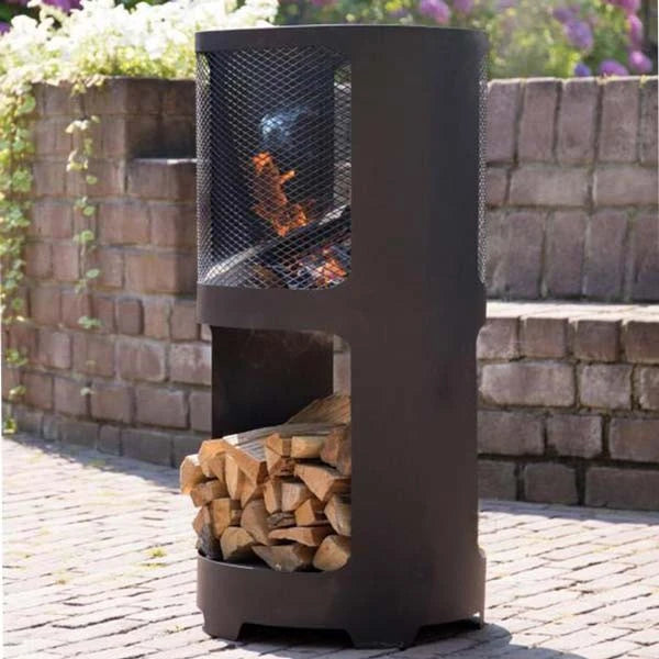 Buffalo Feuerschale mit Holzhalter