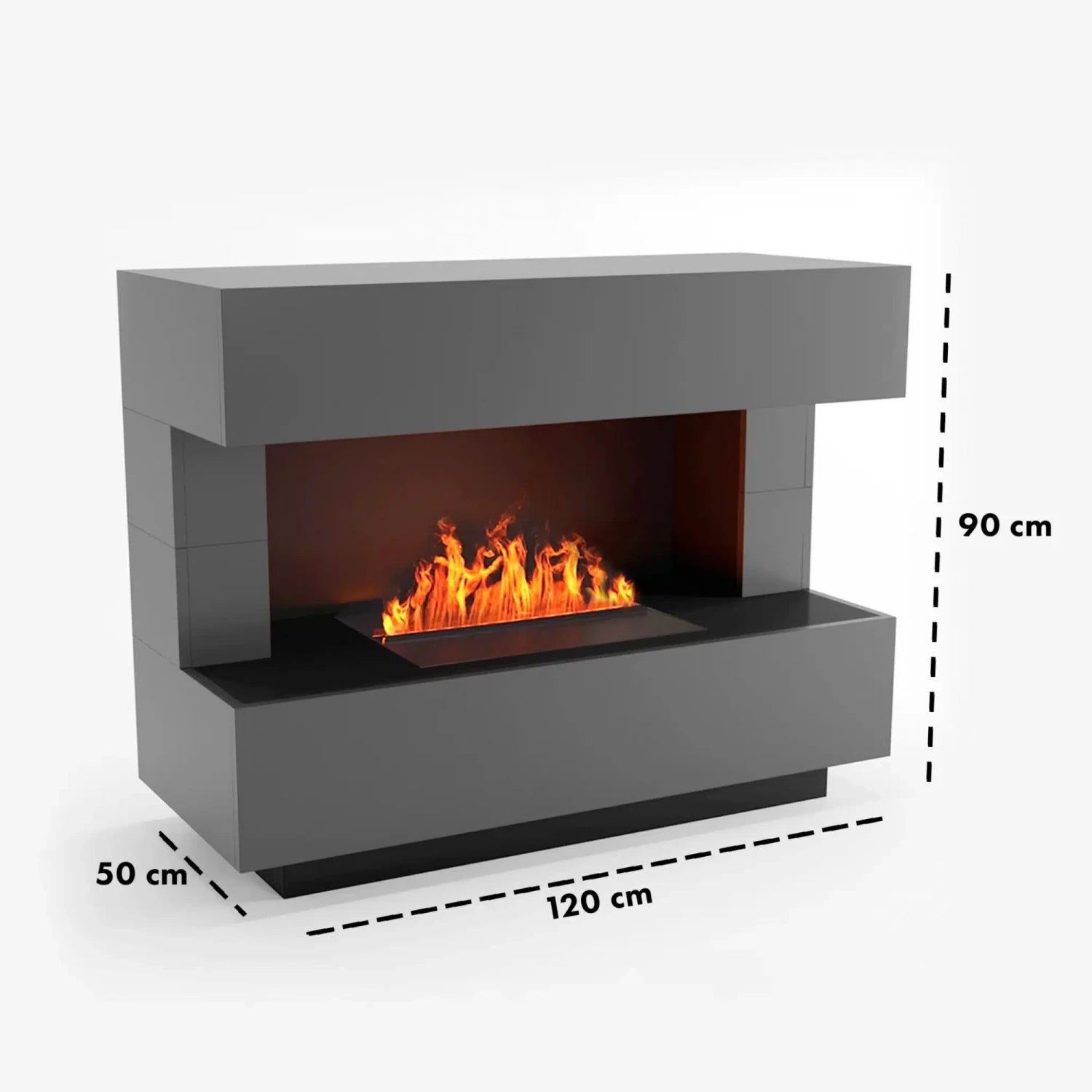 Kant Grauer - OMC 600 | Freistehender Wasserdampf-Kamin