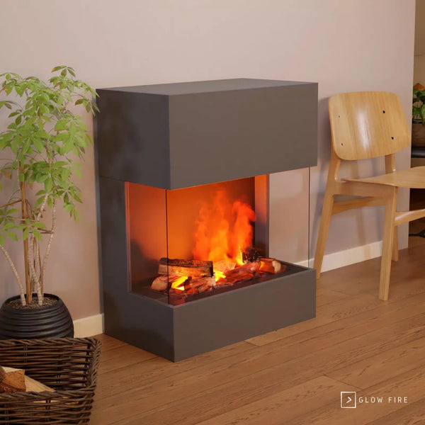 Kästner Grau - OMC 600 | Freistehender Wasserdampf Kamin