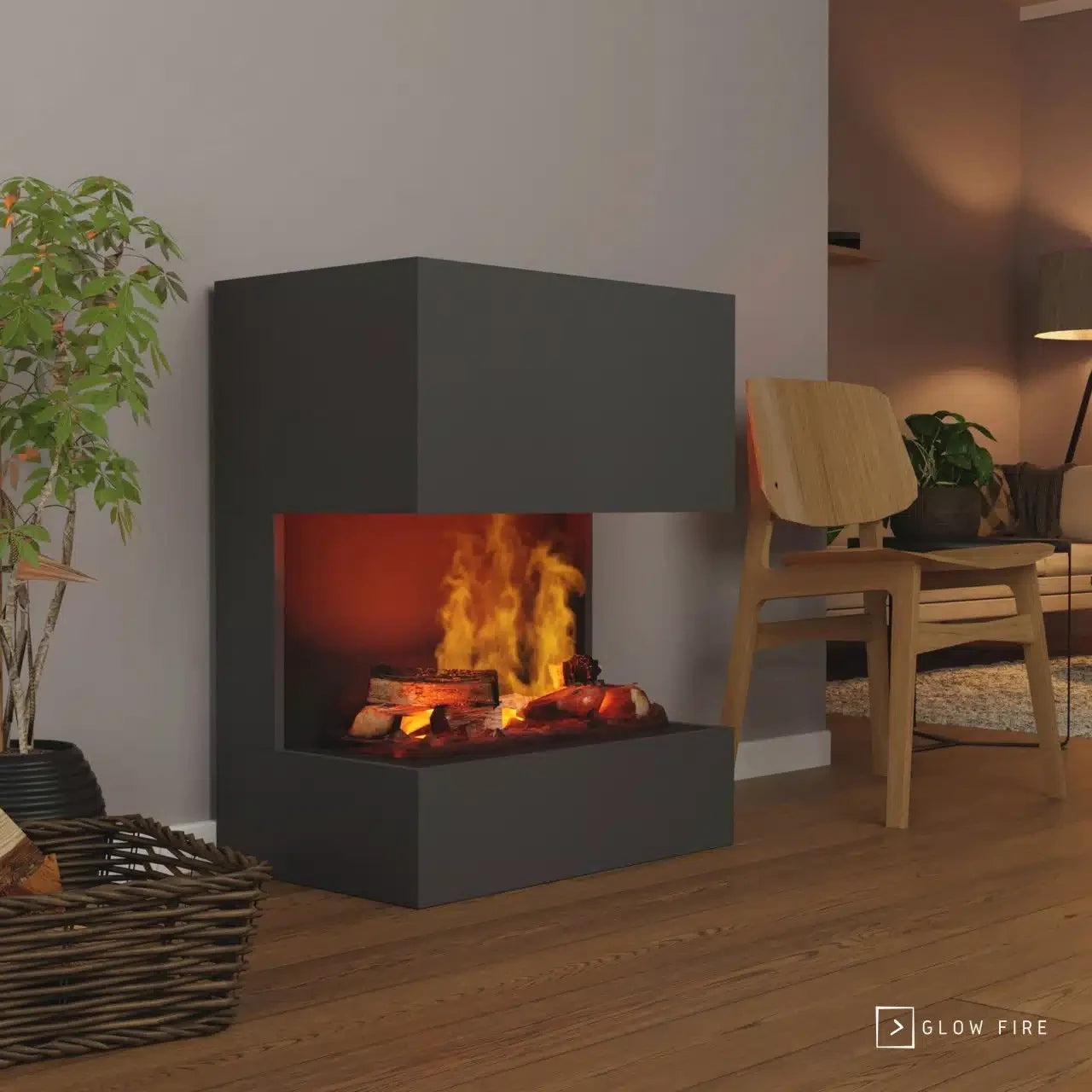 Kästner Grey - OMC 600 | Freestanding Water Vapour Fireplace