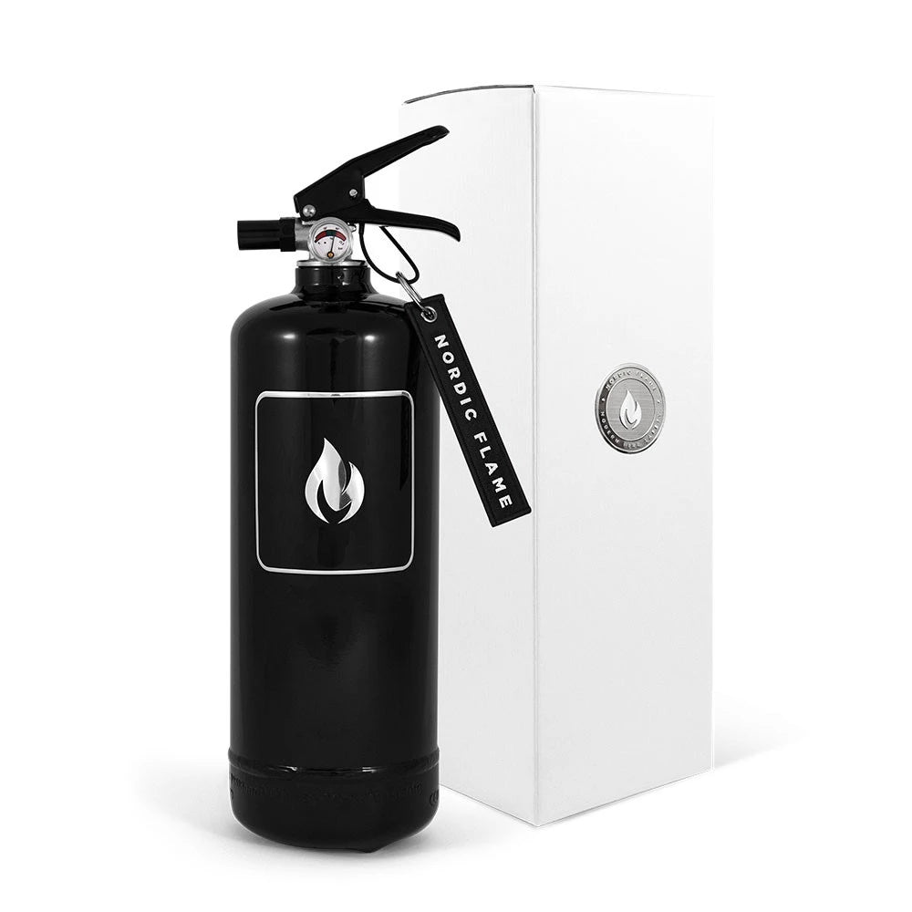 Schwarzer Feuerlöscher 2 kg - Klassisch