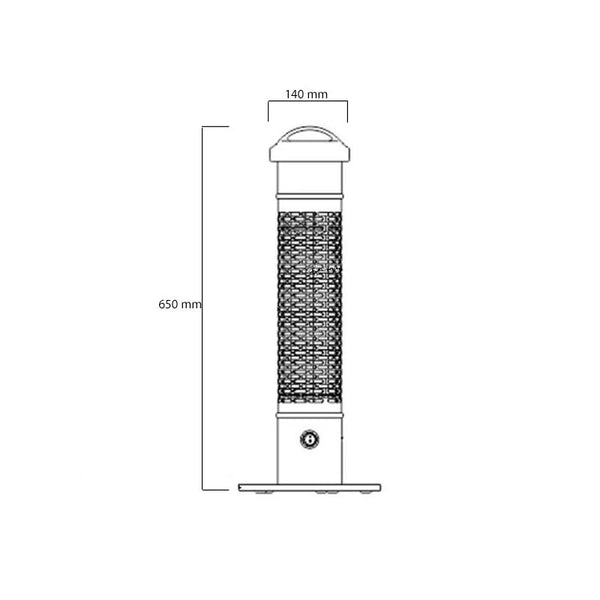 Terrassenheizer 1200W, GT ULG, silber