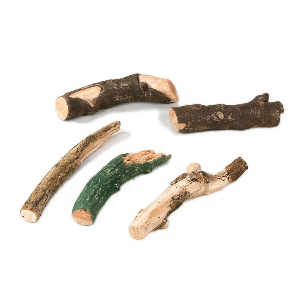 Zierteile Holz gemischt - 5 Stück.