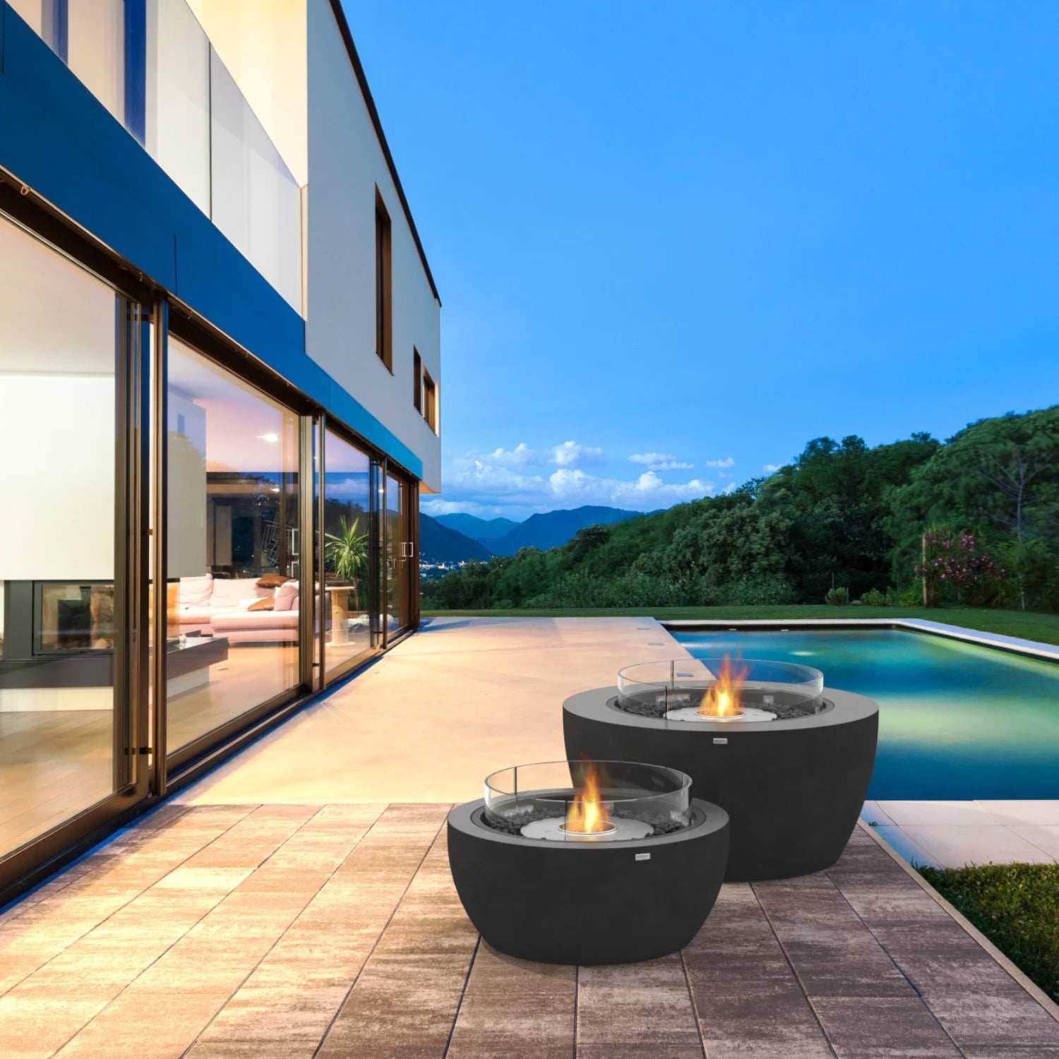 Pod 40 – Outdoor-Bioethanol-Kamin in Graphit