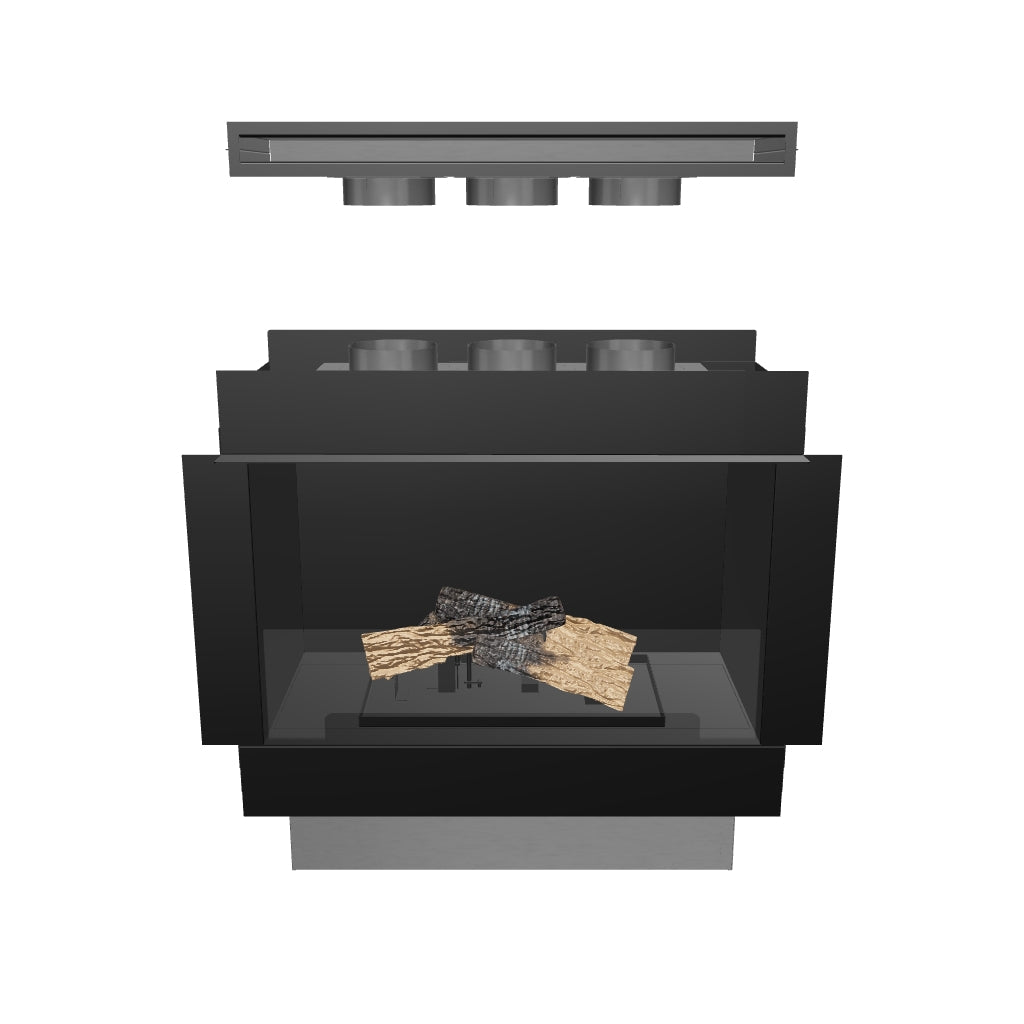 Flogs Box 800 einseitig (Innenraum-Entlüftung) – Bioethanol-Kamin