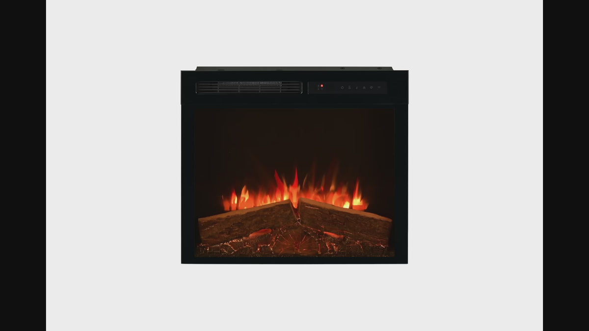 Load video: Spark 28 - Electric Fireplace Insert