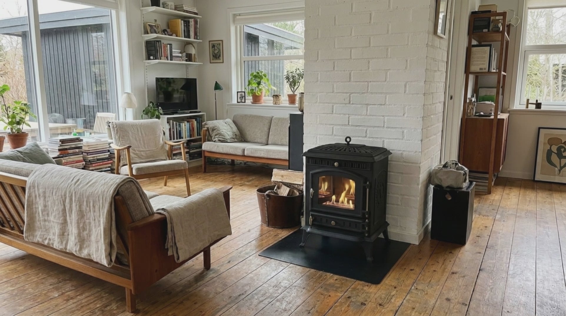 Load video: Molde - Cast Iron Bioethanol Stove