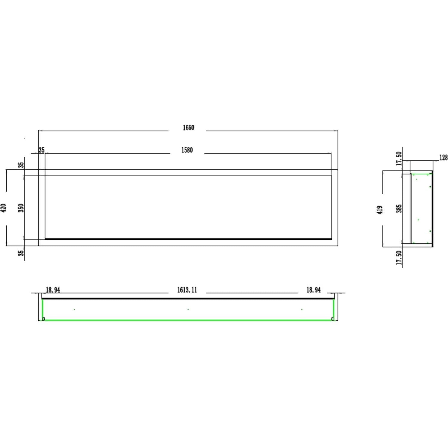 Aflamo Pride Slim 165 cm Elektrisk Kamin
