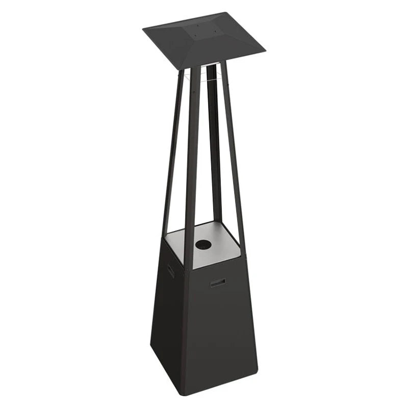Pyramide Gas-Außenkamin - Weiß