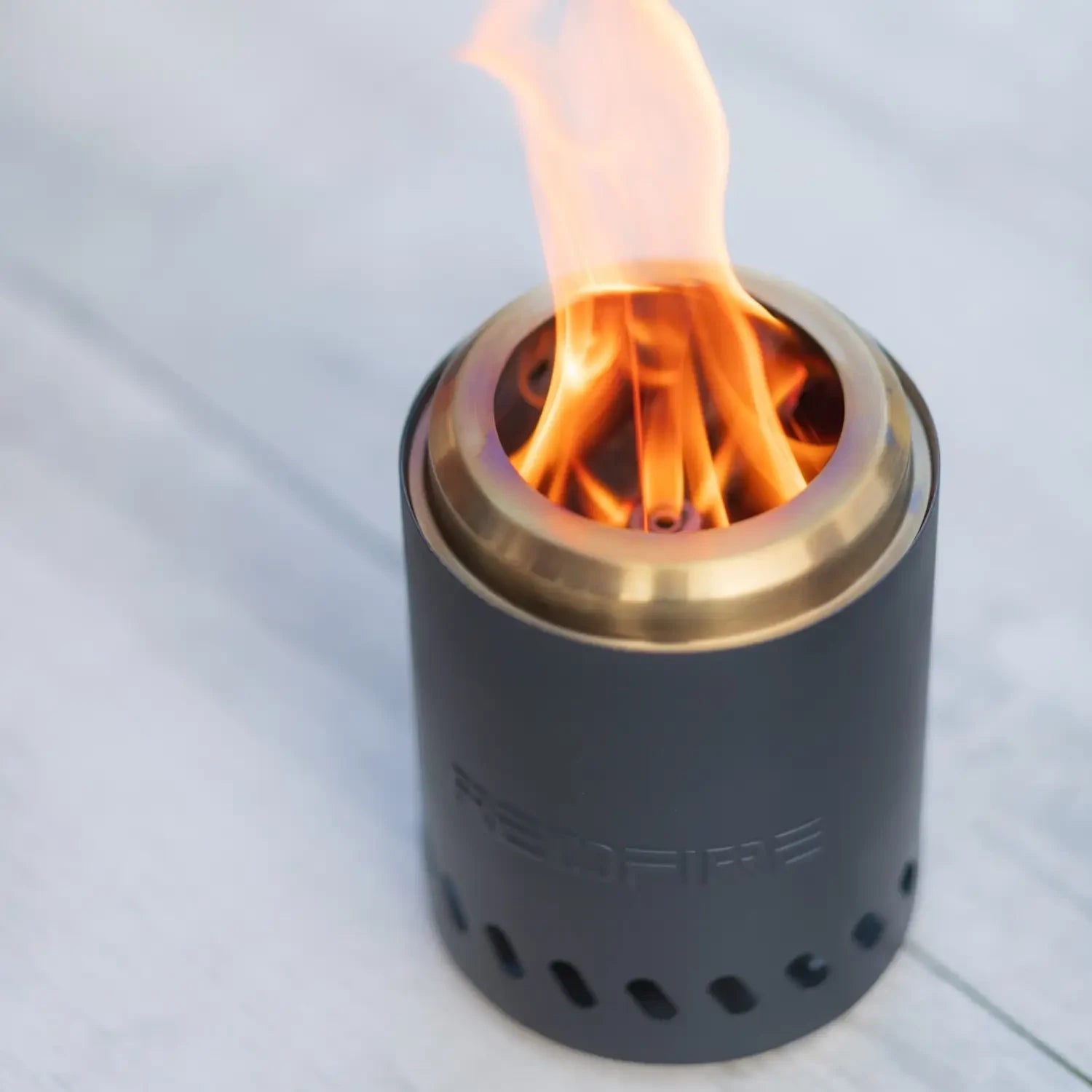 Volcano Pellet Tabletop Fire Pit Small – Black Stainless Steel