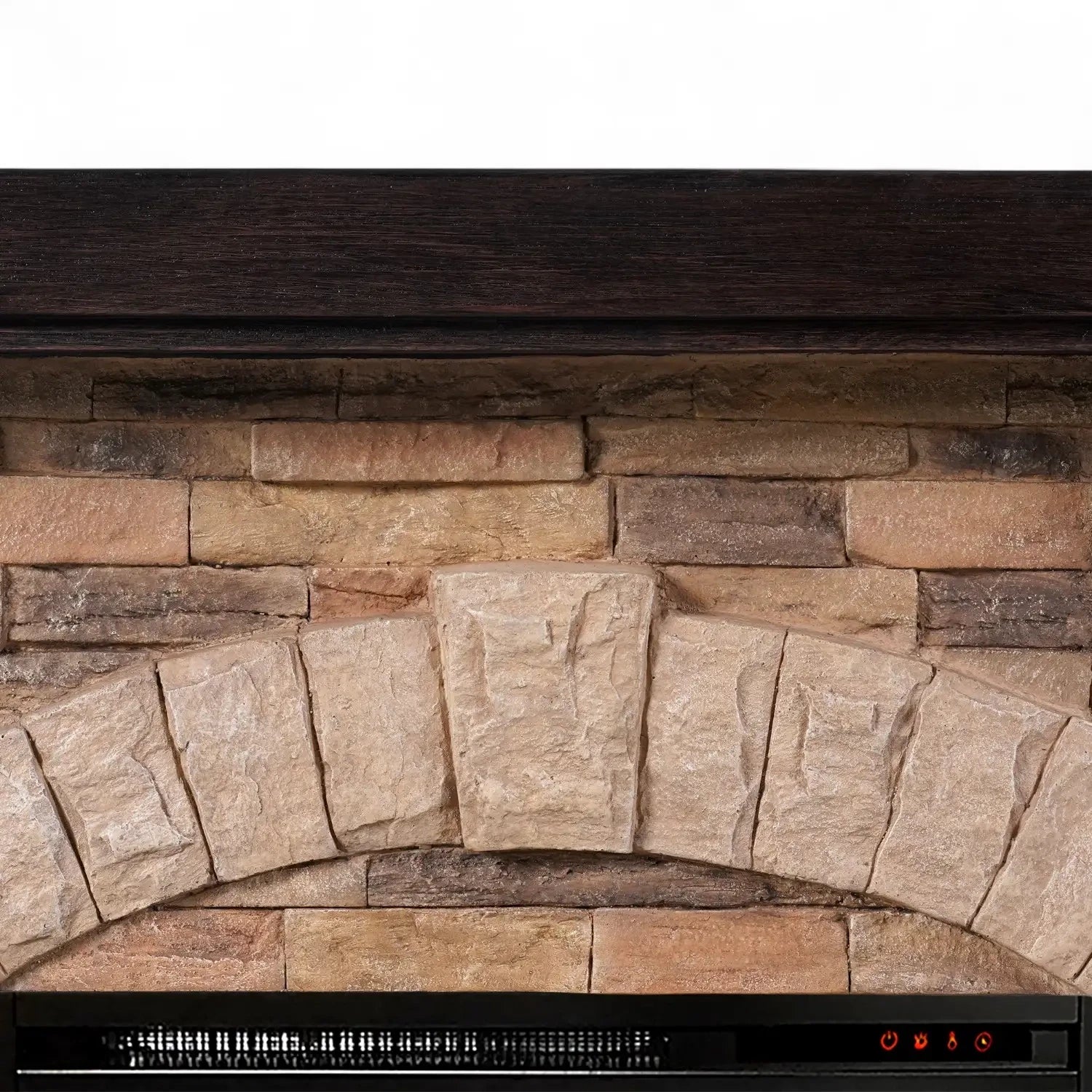 Eira Electric Fireplace – Freestanding Mantel in Classic Stone Design