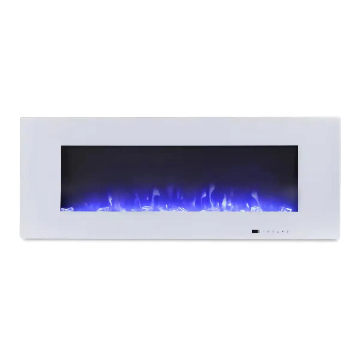 Azurite 127 cm - Weiß Væghængt Elektrokamin
