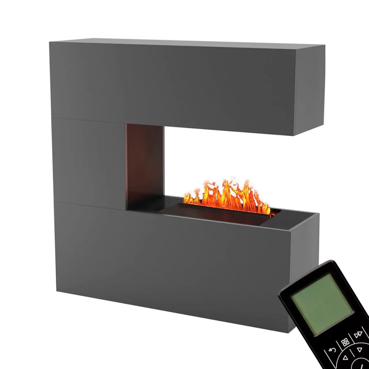 Schiller Grau - OMC 600 | Freistehender Wasser-Dampf-Kamin