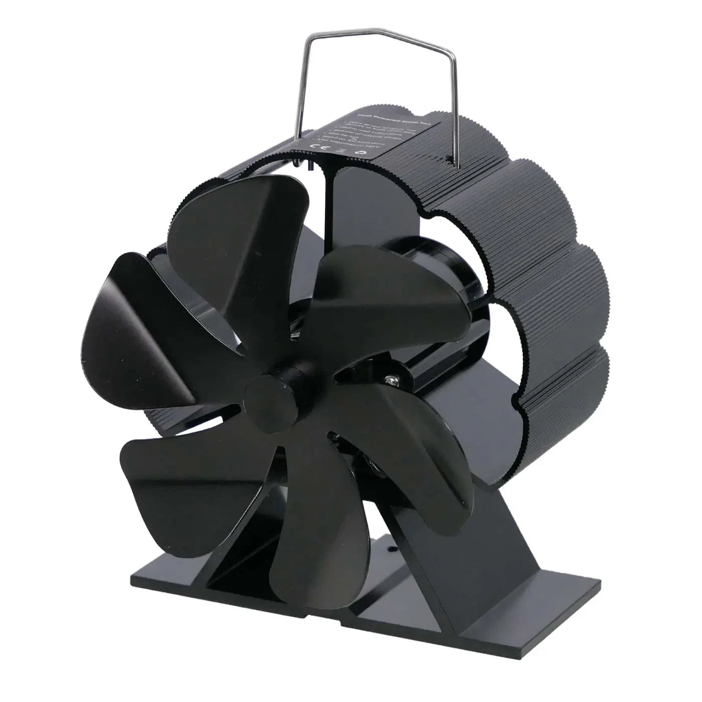 Schwarfan-betriebener Ofenventilator – 6 Blätter | Stahl