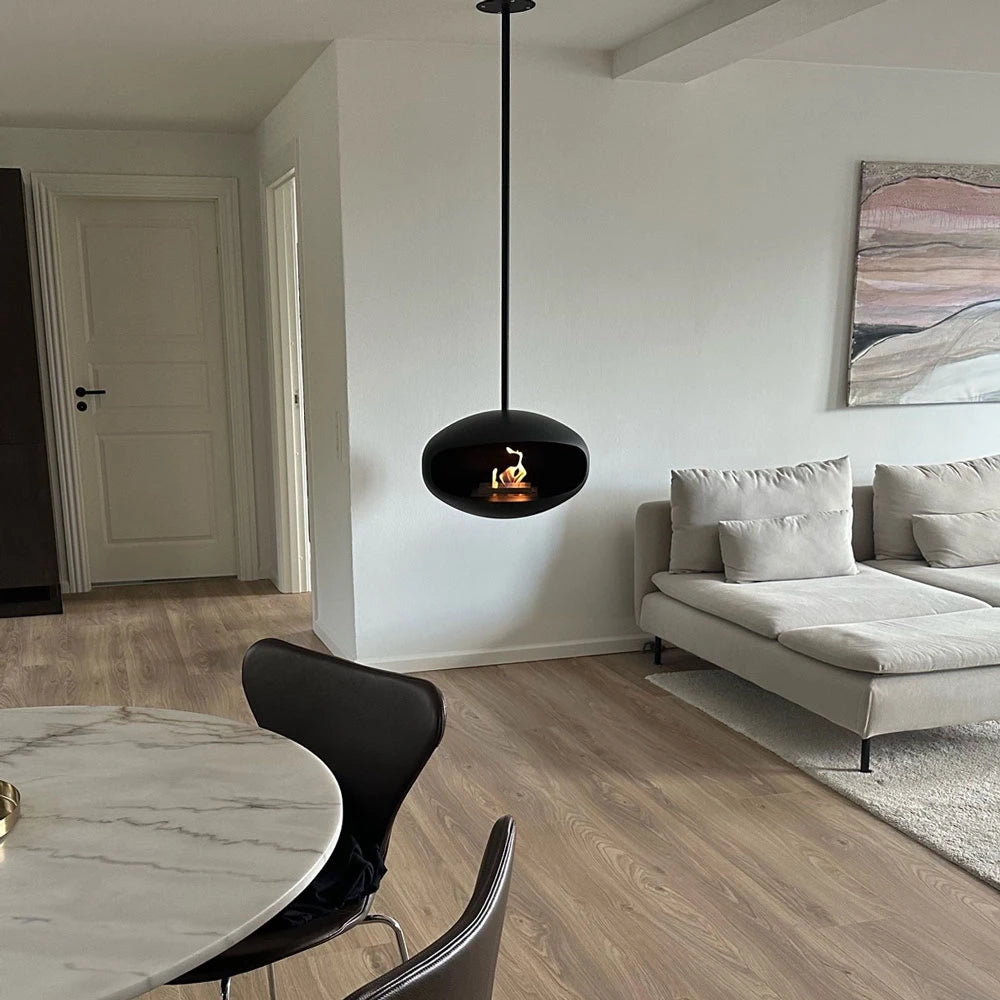 Cocoon Aeris Schwarz mit Stahl-Deckenstange