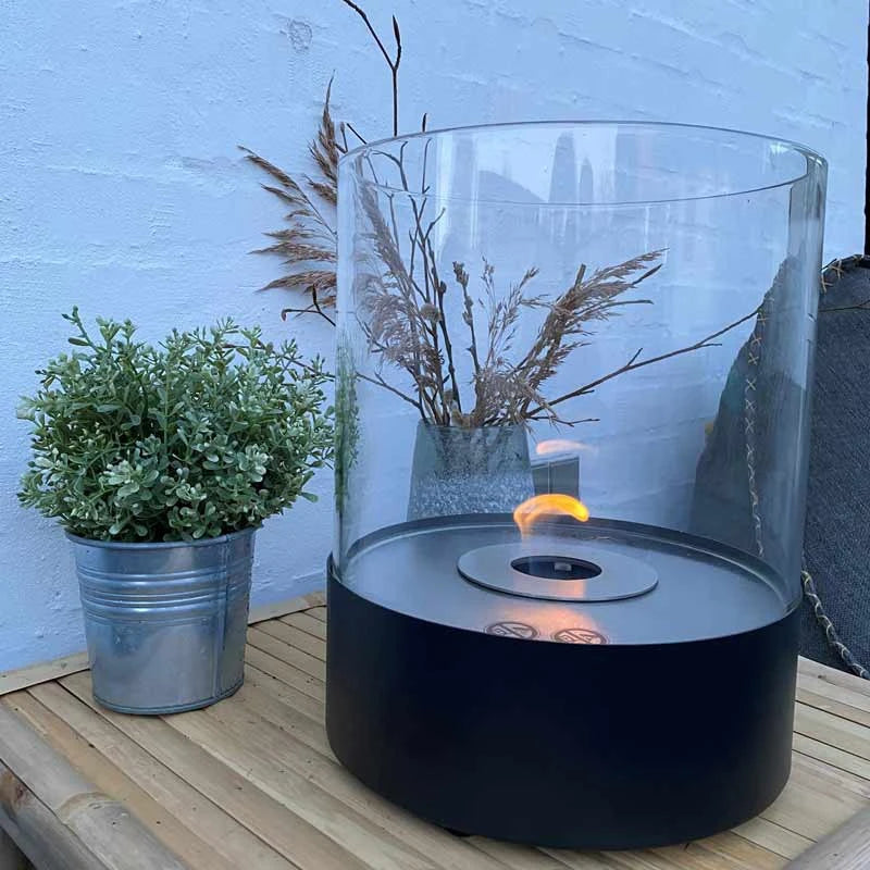 Southwark Black - Round Tabletop Bioethanol Fireplace